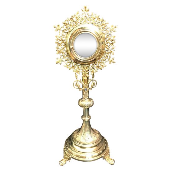 19th century vermeil monstrance