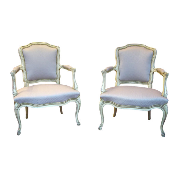 Pair De Cabriolets Louis XV