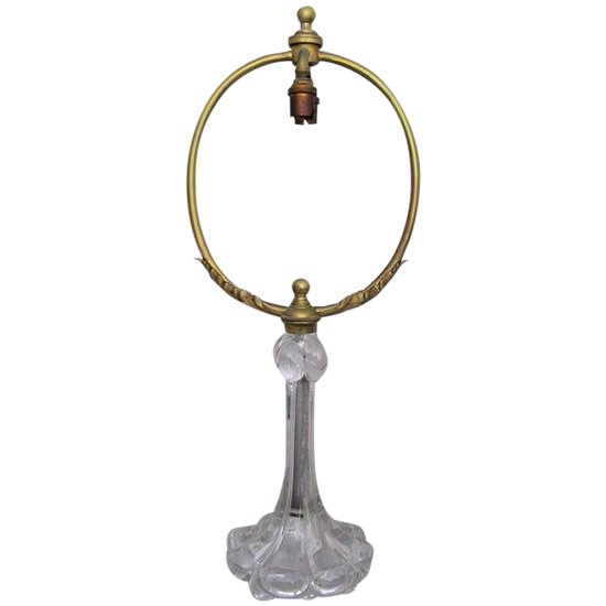 Lampada in cristallo di Baccarat, bronzo dorato, fine del XIX secolo