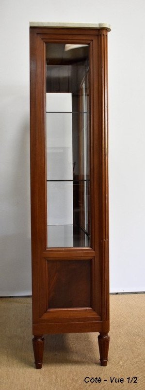 Vitrine Toutes Faces en Acajou massif, style Louis XVI – Fin XIXe