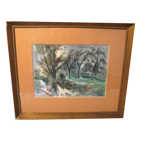 Watercolor signed Roger Tolmer 20th century