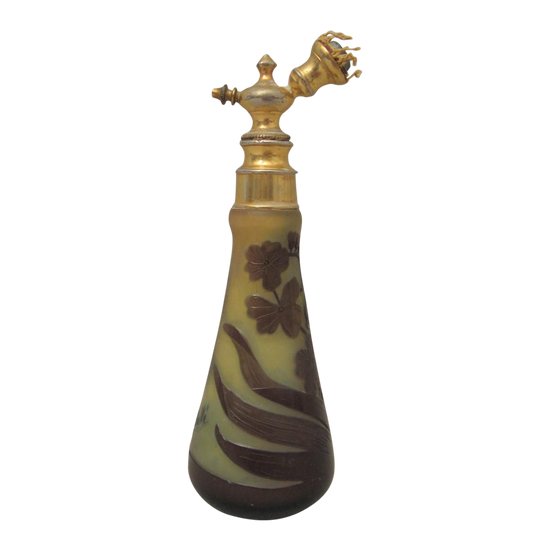 Perfume sprayer signed Gallé Art Nouveau period