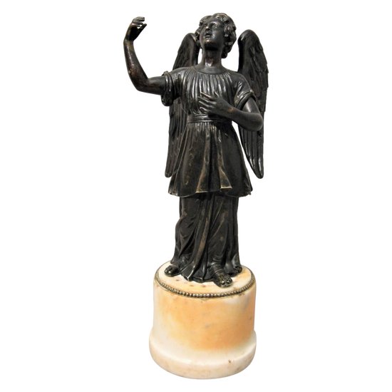 Bronze sculpture of an angel from the 19th century