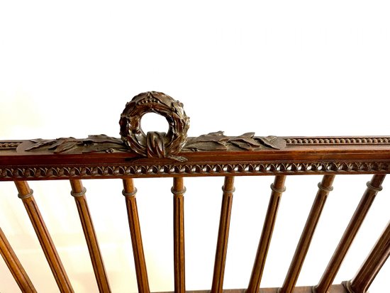 Sessel mit breiter Sitzfläche im Stil Louis XVI