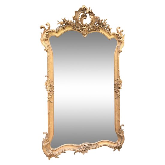 Large Louis XV gilded mirror 19 th century