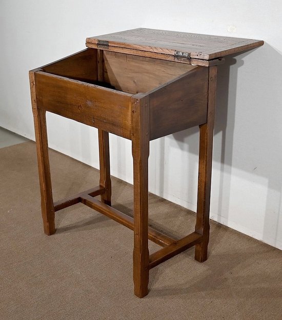 Petit Pupitre d’Écolier en Chêne et Pin – 1920