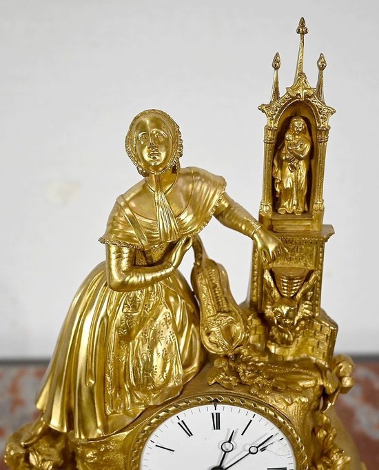Gilt bronze clock, Napoleon III period - Mid 19th century