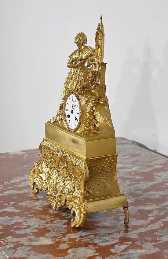 Gilt bronze clock, Napoleon III period - Mid 19th century