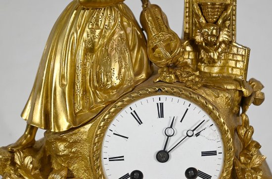 Gilt bronze clock, Napoleon III period - Mid 19th century
