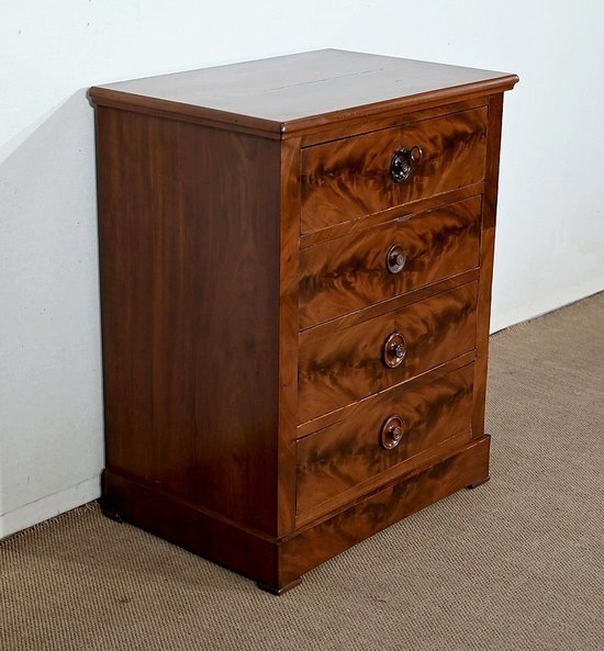 Small Chest of Drawers in Mahogany Burl - End of XIXth century