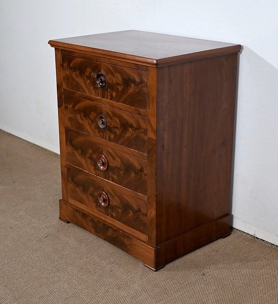 Small Chest of Drawers in Mahogany Burl - End of XIXth century