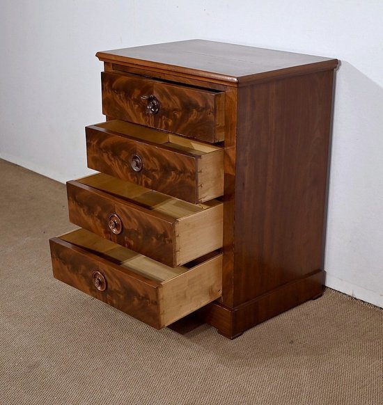 Small Chest of Drawers in Mahogany Burl - End of XIXth century