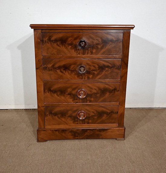 Small Chest of Drawers in Mahogany Burl - End of XIXth century