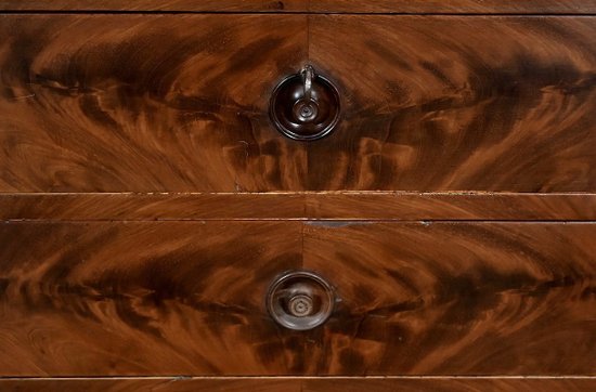 Small Chest of Drawers in Mahogany Burl - End of XIXth century
