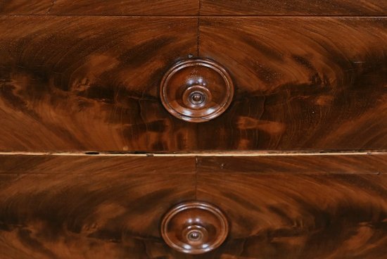 Small Chest of Drawers in Mahogany Burl - End of XIXth century