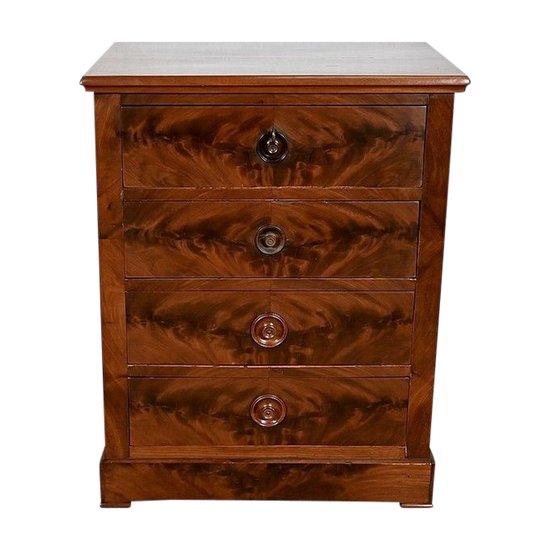 Small Chest of Drawers in Mahogany Burl - End of XIXth century
