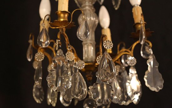 Lampadario con pendenti, XIX secolo