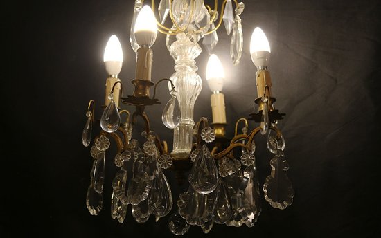 Lampadario con pendenti, XIX secolo