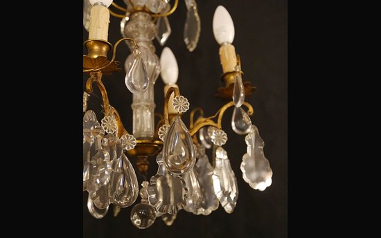 Lampadario con pendenti, XIX secolo