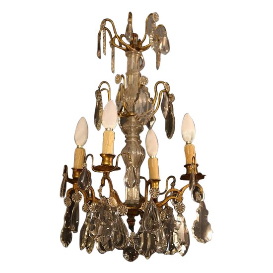 Lampadario con pendenti, XIX secolo