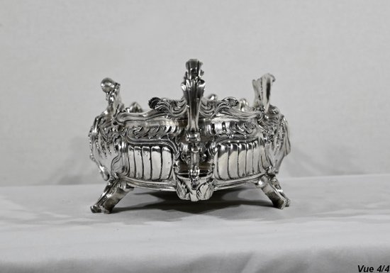 Silver plated bronze planter, Louis XV style - 2nd half XIXth century