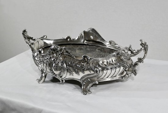 Silver plated bronze planter, Louis XV style - 2nd half XIXth century