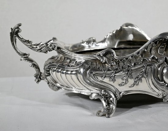 Silver plated bronze planter, Louis XV style - 2nd half XIXth century