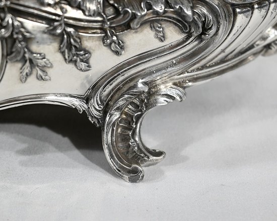 Silver plated bronze planter, Louis XV style - 2nd half XIXth century