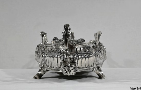Silver plated bronze planter, Louis XV style - 2nd half XIXth century