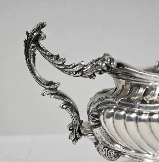 Silver plated bronze planter, Louis XV style - 2nd half XIXth century