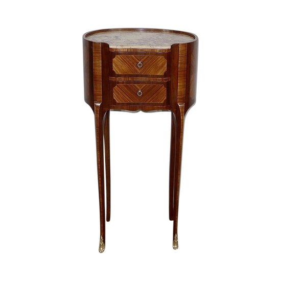 Elegant little Rognon Table in Mahogany and Rosewood - early XXth century