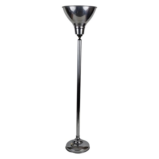 Art-Deco-Lampe aus verchromtem Metall aus den 1930er Jahren