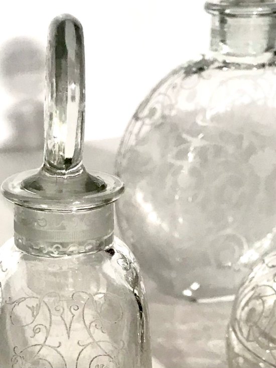 Toilettengarnitur aus Baccarat-Kristall 1940