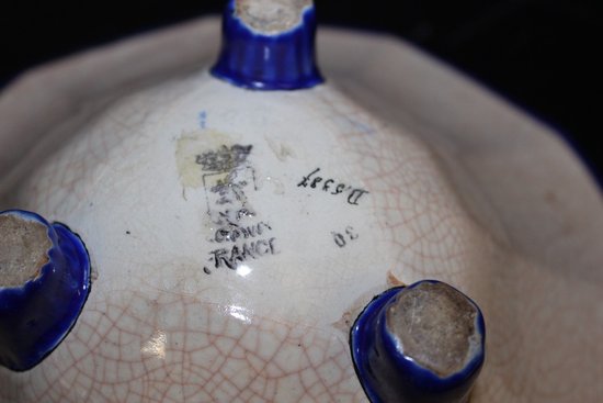 Tazza in smalto Art Déco di Longwy, 1930 circa