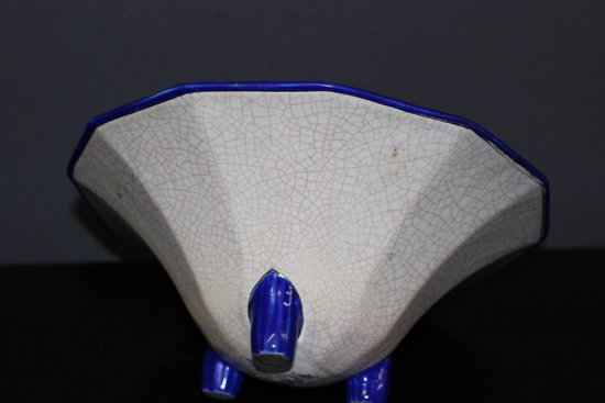 Tazza in smalto Art Déco di Longwy, 1930 circa