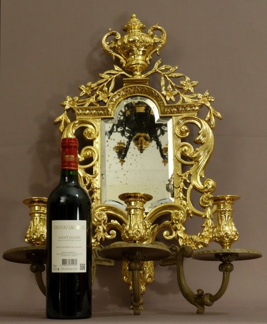 Coppia di importanti applique in stile Luigi XIV
