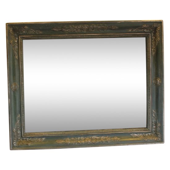 Small Empire Rectangle Mirror Patina And Ice Mercury 54 X68 Cm