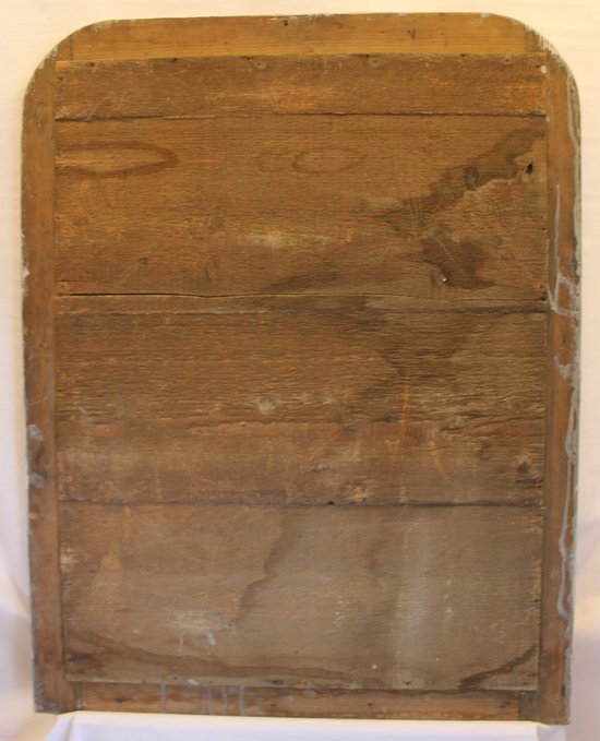 Miroir Louis Philippe, Feuille d'Or Et Patine, Glace Mercure 64 X 82 Cm