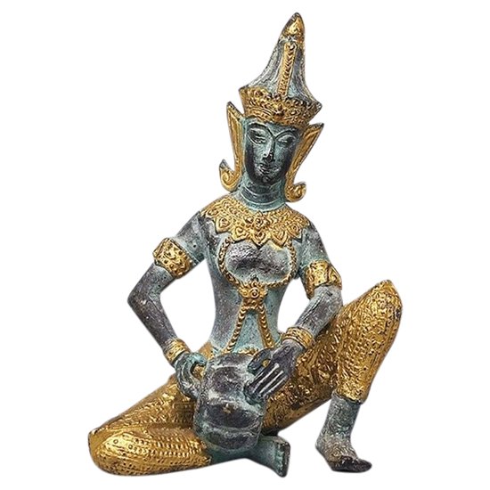 1940 Superba statua decorativa orientale. Divinità tailandese.