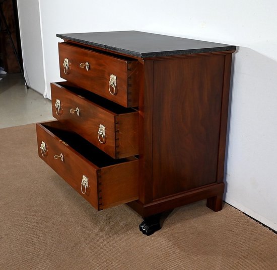 Petite Commode en Acajou de Cuba, Retour d’Égypte Empire – Début XIXe
