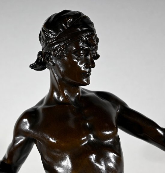 Importante "Allegoria della Poesia" in bronzo, di E. Drouot - 1900