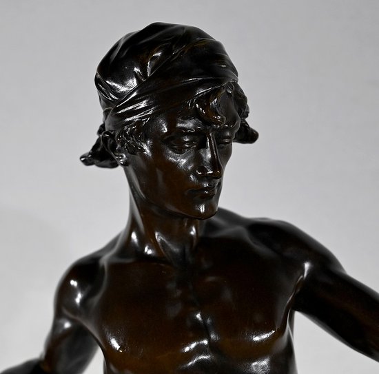Importante "Allegoria della Poesia" in bronzo, di E. Drouot - 1900