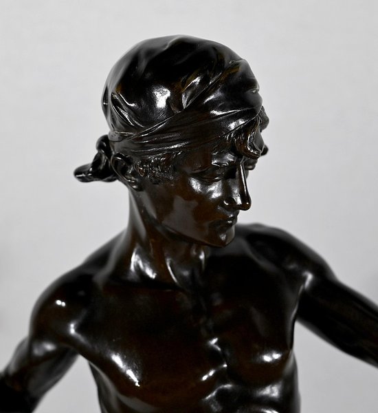 Importante "Allegoria della Poesia" in bronzo, di E. Drouot - 1900