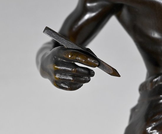 Importante "Allegoria della Poesia" in bronzo, di E. Drouot - 1900