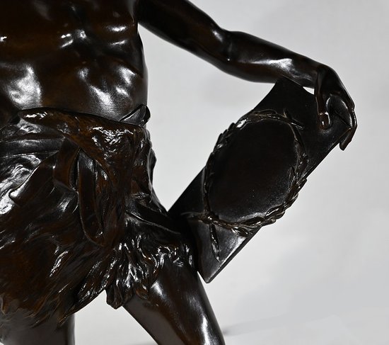Importante "Allegoria della Poesia" in bronzo, di E. Drouot - 1900