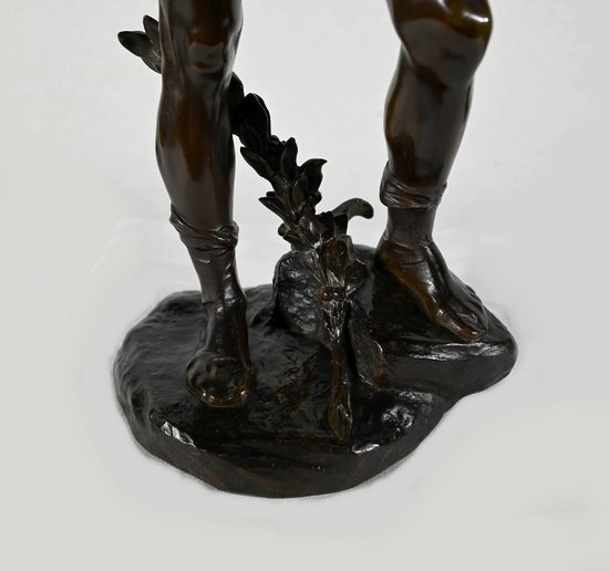 Importante "Allegoria della Poesia" in bronzo, di E. Drouot - 1900