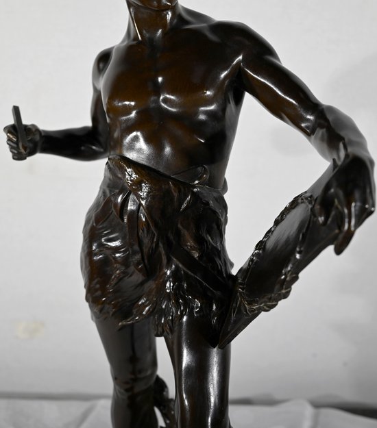 Importante "Allegoria della Poesia" in bronzo, di E. Drouot - 1900