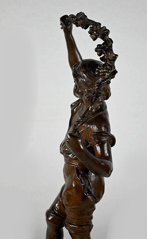 Important "Retour des Vendanges" Regulator, by A. Moreau - End of XIXth century