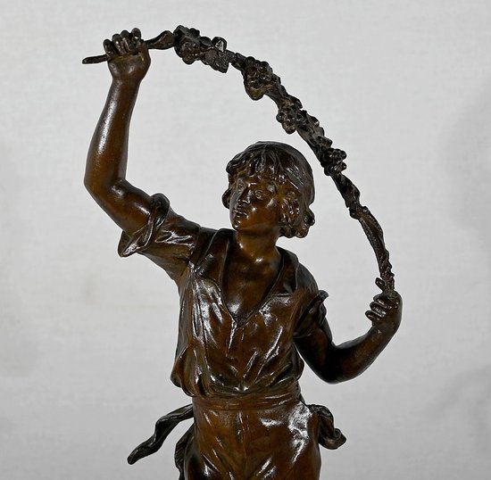Important "Retour des Vendanges" Regulator, by A. Moreau - End of XIXth century