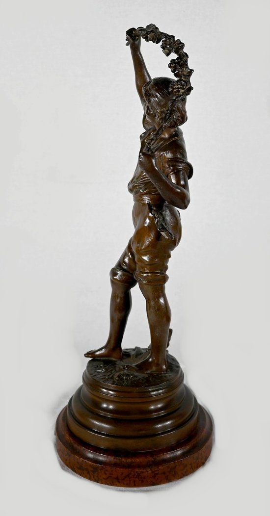 Important "Retour des Vendanges" Regulator, by A. Moreau - End of XIXth century